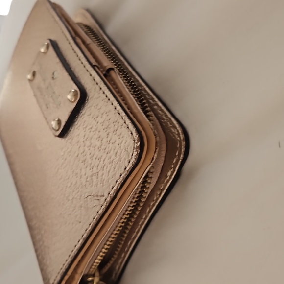 Kate Spade New York Champagne Metallic Small Wallet - Picture 3 of 5